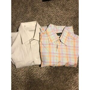 Two Upscale Ermenegildo Zegna Shirts-EU 41/US 16 and Mens Medium-Perfect Shape